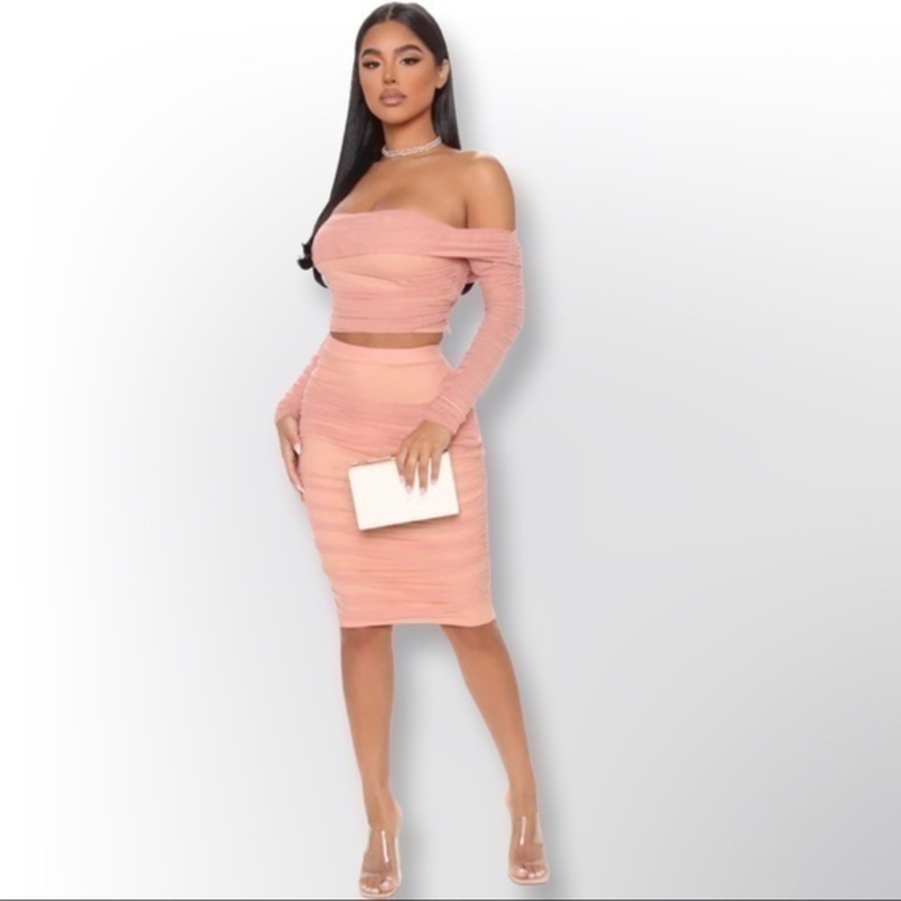 Off The Shoulder Lined Sheer Crop Top
